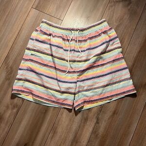 Southern Proper Mens Small Swim Trunks Striped Polka Dot‎ Multicolor S Bin F-3